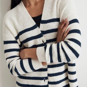 Madewell V-Neck Button-Front Long Cardigan Sweater